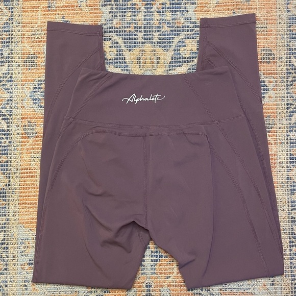Alphalete 7/8 Full Length Leggings Purple High Rise Small - Picture 1 of 7